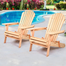 Load image into Gallery viewer, Set of 2 Patio Furniture Outdoor Wooden Chairs - Beach-7