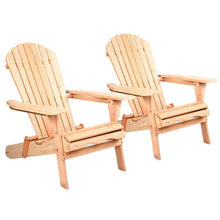 Load image into Gallery viewer, Set of 2 Patio Furniture Outdoor Wooden Chairs - Beach-0