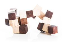 Load image into Gallery viewer, Wooden brain teaser puzzle gift box - 9 individual mechanical puzzle set in own box