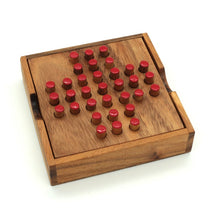 Load image into Gallery viewer, Solitaire Game with Wooden Pins - Wooden Family Board Games
