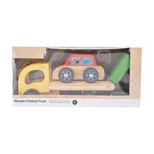Load image into Gallery viewer, Kids Wooden Car Carrier Truck Toy (Wood) movable tray and car-Age: 18 M+