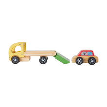 Load image into Gallery viewer, Kids Wooden Car Carrier Truck Toy (Wood) movable tray and car-Age: 18 M+