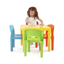 Load image into Gallery viewer, Kids Plastic 5-Piece Table & 4 Chairs Set
