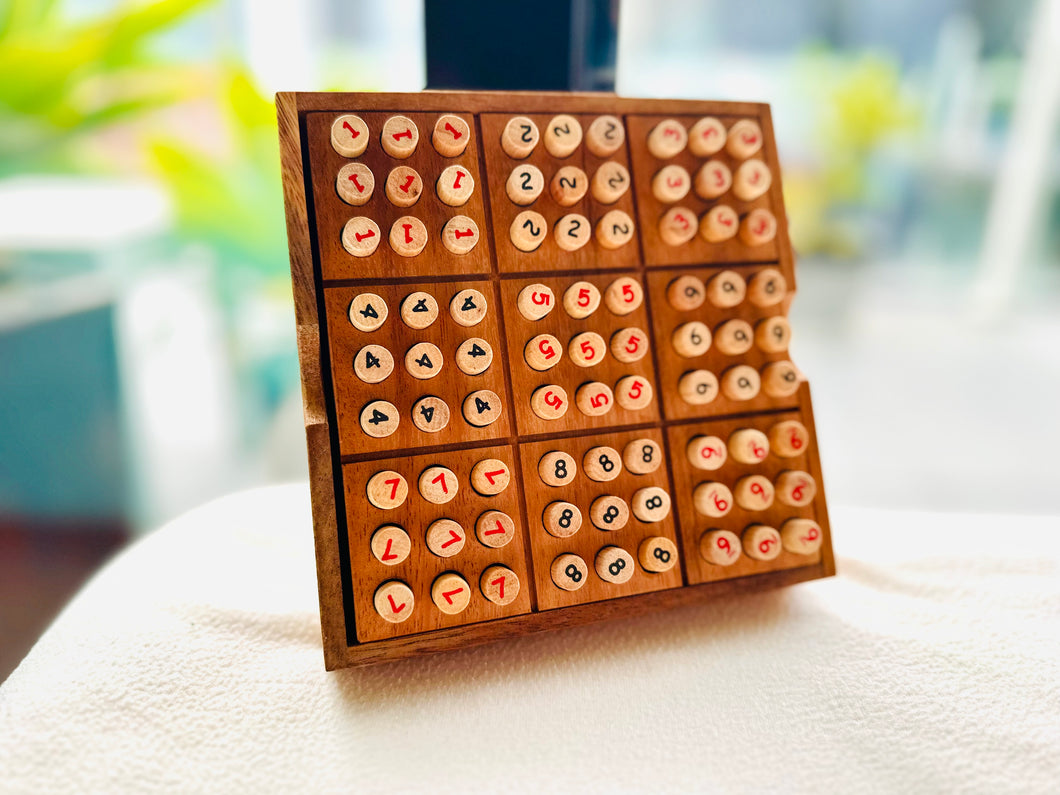 Sudoku - wooden sudoku, coding puzzle, sudoku puzzle, table game, gift for mom, gift for dad