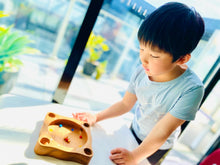 Load image into Gallery viewer, Spinning game fun board game- educational game with spinning top from 5 years old in solid wood. CE standards, ideal for mental calculation
