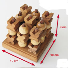 Load image into Gallery viewer, Tic-Tac-Toe 3D puzzle 3D wooden Brain teaser puzzle
