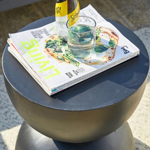 Outdoor furniture_Nordic Hourglass Imitation Terrazzo Small Side Table Coffee Table Creative Round Small Side Table