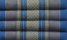 Load image into Gallery viewer, Thai kapok cushion Triangle Back rest reading relaxing cushion Kapok Red or Blue
