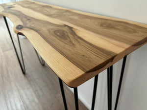 Console hall entrance table handmade from Cypress Australian timber -110cm length with minimalist legs