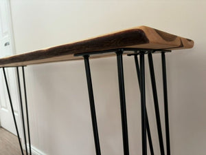 Console hall entrance table handmade from Cypress Australian timber -110cm length with minimalist legs