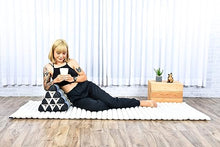 Load image into Gallery viewer, Thai kapok cushion Triangle Back rest reading relaxing cushion Kapok Red or Blue
