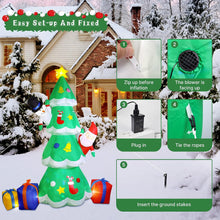 Load image into Gallery viewer, Christmas Inflatable Santa, snow man and Christmas Tree 2.1m Inflatable with LED lights
