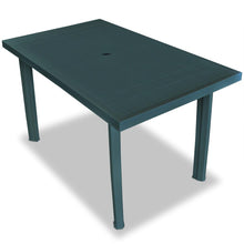 Load image into Gallery viewer, 7 Piece Outdoor Dining Set Plastic Green
