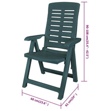 Load image into Gallery viewer, 7 Piece Outdoor Dining Set Plastic Green
