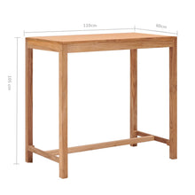 Load image into Gallery viewer, Garden Bar Table 110x60x105 cm Solid Teak Wood
