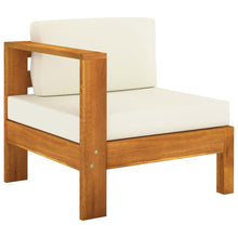 Load image into Gallery viewer, 9 Piece Garden Lounge Set with Cream White Cushions Acacia Wood

