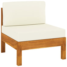 Load image into Gallery viewer, 9 Piece Garden Lounge Set with Cream White Cushions Acacia Wood
