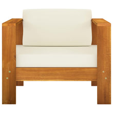 Load image into Gallery viewer, 9 Piece Garden Lounge Set with Cream White Cushions Acacia Wood
