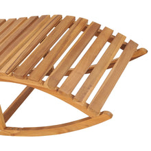 Load image into Gallery viewer, Rocking Sun Lounger with Cushion Solid Teak Wood
