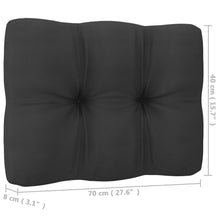 Load image into Gallery viewer, 11 Piece Garden Lounge Set with Cushions Black Solid Pinewood
