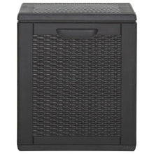 Load image into Gallery viewer, Garden Storage Box 90L Black PP Rattan
