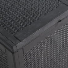 Load image into Gallery viewer, Garden Storage Box 90L Black PP Rattan
