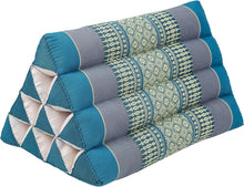 Load image into Gallery viewer, Thai kapok cushion Triangle Back rest reading relaxing cushion Kapok Red or Blue
