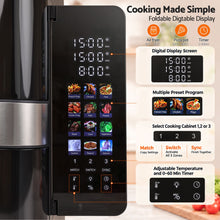 Load image into Gallery viewer, Devanti 12L Air Fryer Dual Basket Stacked 10 Inch Pizza Maker 2800W Touch Black
