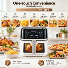 Load image into Gallery viewer, Devanti 8L Air Fryer BBQ Grill 2-in-1 Flip 1650W Touch Control Oil Free White
