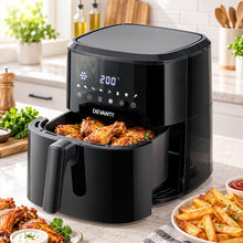 Load image into Gallery viewer, Devanti Air Fryer 6.5L 1700W Digital Touch 8 Presets Non-Stick Basket Black
