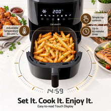 Load image into Gallery viewer, Devanti Air Fryer 6.5L 1700W Digital Touch 8 Presets Non-Stick Basket Black
