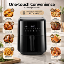 Load image into Gallery viewer, Devanti Air Fryer 6.5L 1700W Digital Touch 8 Presets Non-Stick Basket Black

