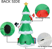 Load image into Gallery viewer, Christmas Inflatable Santa, snow man and Christmas Tree 2.1m Inflatable with LED lights
