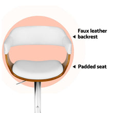 Load image into Gallery viewer, Artiss Bar Stools X3 Kitchen Counter Chair Gas Lift Swivel PU Selina White

