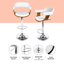 Load image into Gallery viewer, Artiss Bar Stools X3 Kitchen Counter Chair Gas Lift Swivel PU Selina White

