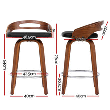 Load image into Gallery viewer, Artiss 4x Bar Stools Swivel Dining Chairs Low Back Counter Seat PU Cushion
