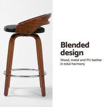 Load image into Gallery viewer, Artiss 4x Bar Stools Swivel Dining Chairs Low Back Counter Seat PU Cushion
