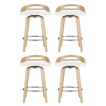 Load image into Gallery viewer, Artiss 4x Bar Stools Swivel Dining Chairs Low Back Counter Seat PU Cushion
