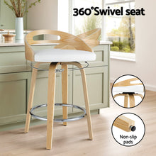 Load image into Gallery viewer, Artiss 4x Bar Stools Swivel Dining Chairs Low Back Counter Seat PU Cushion
