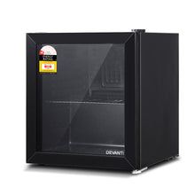 Load image into Gallery viewer, Devanti 46L Bar Fridge Glass Door Black
