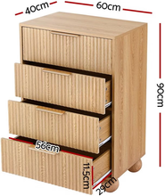 Load image into Gallery viewer, Artiss Queen Bed Frame and 2 Chest of Drawers Set, Boucle Upholstery Platform Bed
