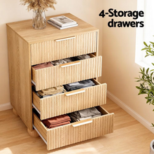 Load image into Gallery viewer, Artiss Queen Bed Frame and 2 Chest of Drawers Set, Boucle Upholstery Platform Bed
