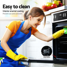 Load image into Gallery viewer, Devanti Electric Built In Wall Oven 80L Convection Grill Ovens Stainless Steel
