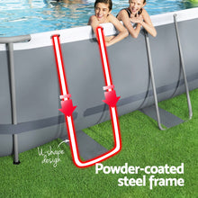 Load image into Gallery viewer, Bestway Swimming Pool 427x250x100cm Steel Frame Above Ground Pools Filter Pump Ladder 7250L
