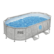 Load image into Gallery viewer, Bestway Swimming Pool 427x250x100cm Steel Frame Above Ground Pools Filter Pump Ladder 7250L
