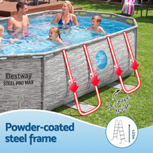 Load image into Gallery viewer, Bestway Swimming Pool 427x250x100cm Steel Frame Above Ground Pools Filter Pump Ladder 7250L
