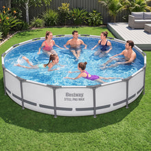 Load image into Gallery viewer, 427CM Swimming Pools Steel Above Ground Round Backyard Pool Set White
