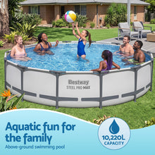 Load image into Gallery viewer, 427CM Swimming Pools Steel Above Ground Round Backyard Pool Set White

