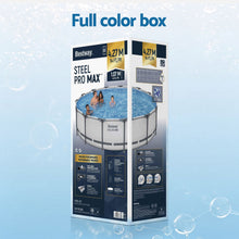Load image into Gallery viewer, Bestway Swimming Pools 427cm x 107cm Steel Above Ground Round Backyard Pool Set White
