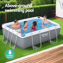 Load image into Gallery viewer, Bestway Swimming Pool 282x196x84cm Steel Frame Above Ground Pools Filter Pump 3662L
